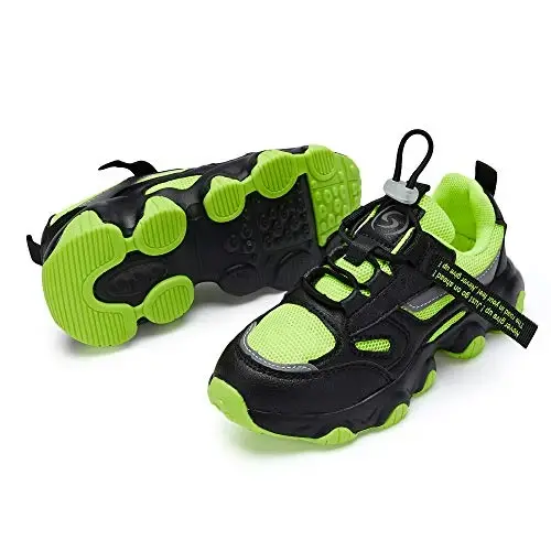 Casbeam Kids Breathable Sneakers Mesh Lightweight Easy Walk Casual Sport Strap Athletic Running Shoes for Boys Girls - 4