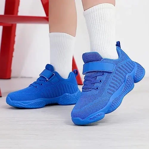 Casbeam Kids Breathable Sneakers Mesh Lightweight Easy Walk Casual Sport Strap Athletic Running Shoes for Boys Girls - CASBEAM (1)