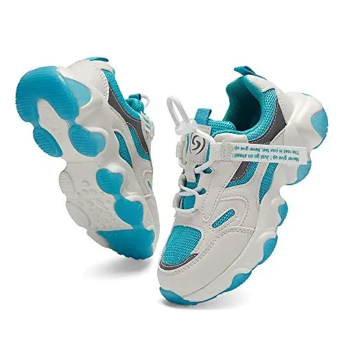 Casbeam Kids Breathable Sneakers Mesh Lightweight Easy Walk Casual Sport Strap Athletic Running Shoes for Boys Girls - 2