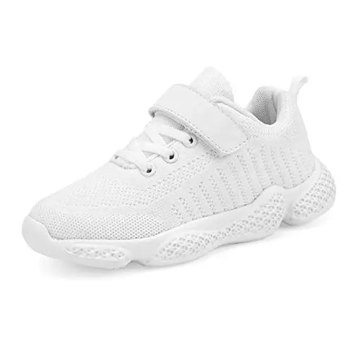 Casbeam Kids Breathable Sneakers Mesh Lightweight Easy Walk Casual Sport Strap Athletic Running Shoes for Boys Girls - 1
