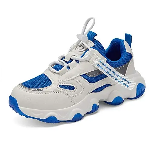 Casbeam Kids Breathable Sneakers Mesh Lightweight Easy Walk Casual Sport Strap Athletic Running Shoes for Boys Girls 