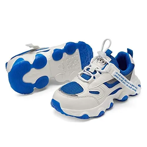 Casbeam Kids Breathable Sneakers Mesh Lightweight Easy Walk Casual Sport Strap Athletic Running Shoes for Boys Girls - 4