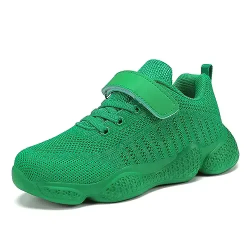 Casbeam Kids Breathable Sneakers Mesh Lightweight Easy Walk Casual Sport Strap Athletic Running Shoes for Boys Girls - CASBEAM