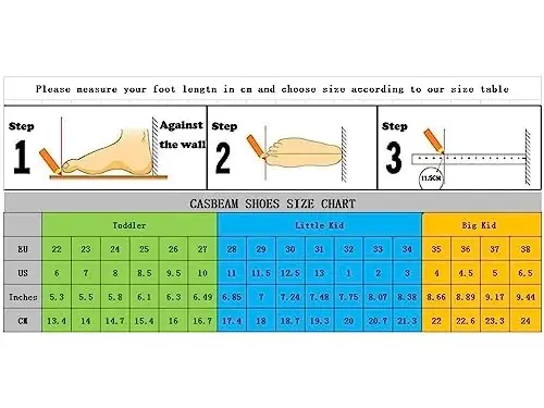 Casbeam Kids Breathable Sneakers Mesh Lightweight Easy Walk Casual Sport Strap Athletic Running Shoes for Boys Girls - 2