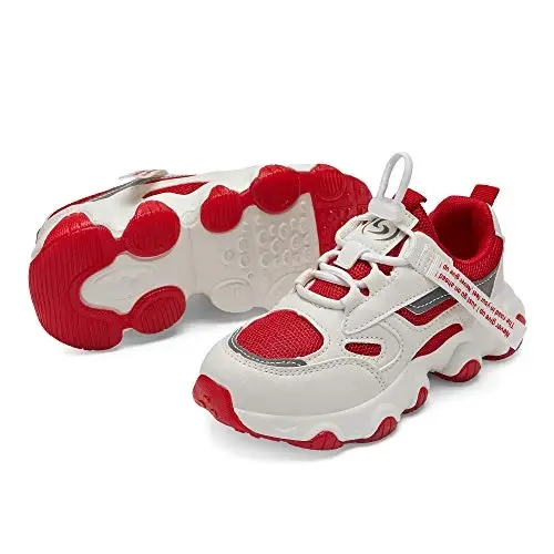 Casbeam Kids Breathable Sneakers Mesh Lightweight Easy Walk Casual Sport Strap Athletic Running Shoes for Boys Girls - 5