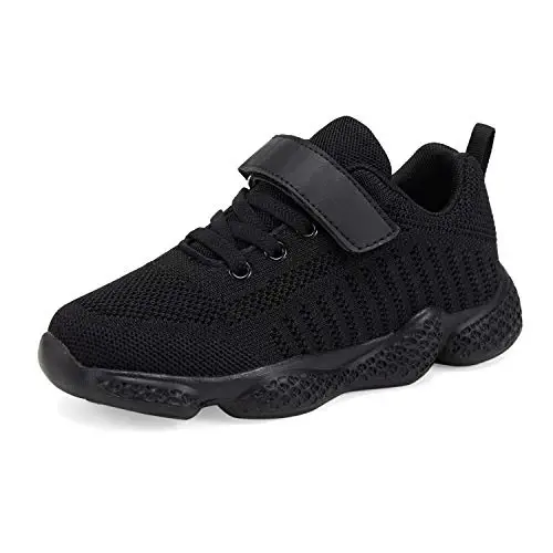 Casbeam Kids Breathable Sneakers Mesh Lightweight Easy Walk Casual Sport Strap Athletic Running Shoes for Boys Girls - 1