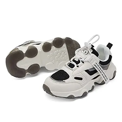 Casbeam Kids Breathable Sneakers Mesh Lightweight Easy Walk Casual Sport Strap Athletic Running Shoes for Boys Girls - 4