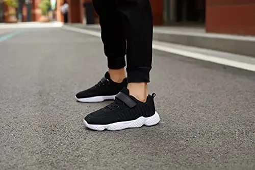 Casbeam Kids Breathable Sneakers Mesh Lightweight Easy Walk Casual Sport Strap Athletic Running Shoes for Boys Girls - 6