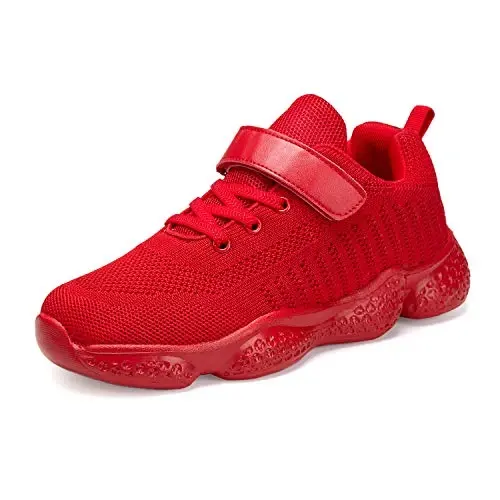 Casbeam Kids Breathable Sneakers Mesh Lightweight Easy Walk Casual Sport Strap Athletic Running Shoes for Boys Girls - 1
