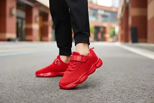 Casbeam Kids Breathable Sneakers Mesh Lightweight Easy Walk Casual Sport Strap Athletic Running Shoes for Boys Girls - 2