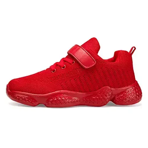 Casbeam Kids Breathable Sneakers Mesh Lightweight Easy Walk Casual Sport Strap Athletic Running Shoes for Boys Girls - 4