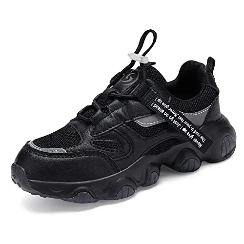Casbeam Kids Breathable Krossovkalar Mesh Yengil nafas oladigan oson yuradigan tasodifiy sport tasmali atletik yugurish poyafzallari o'g'il bolalar uchun qizlar - 3