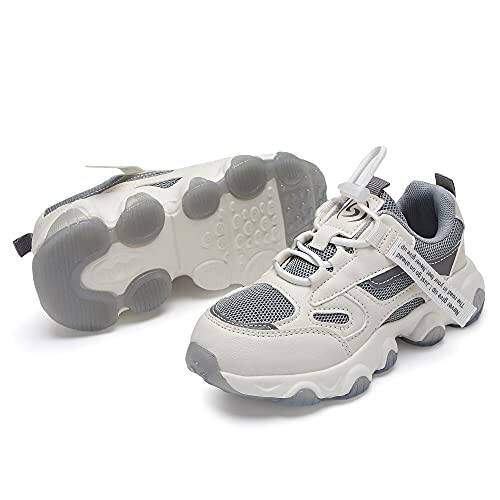 Casbeam Kids Breathable Sneakers Mesh Lightweight Easy Walk Casual Sport Strap Athletic Running Shoes for Boys Girls - 3