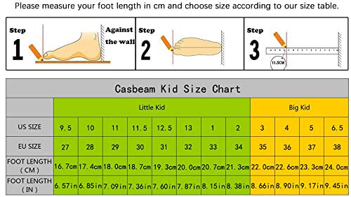 Casbeam Kids Breathable Sneakers Mesh Lightweight Easy Walk Casual Sport Strap Athletic Running Shoes for Boys Girls - 4