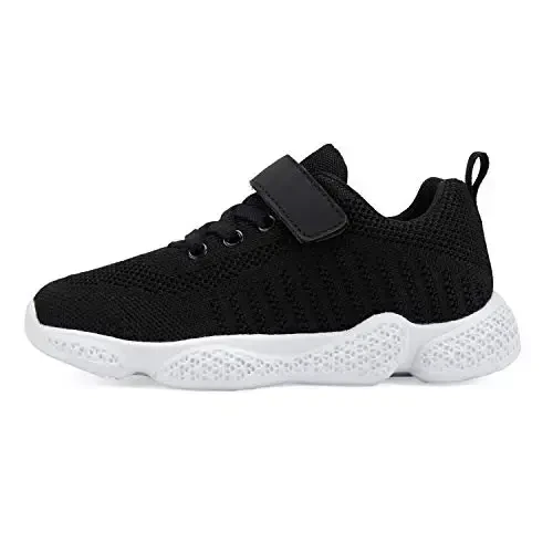 Casbeam Kids Breathable Sneakers Mesh Lightweight Easy Walk Casual Sport Strap Athletic Running Shoes for Boys Girls - 4