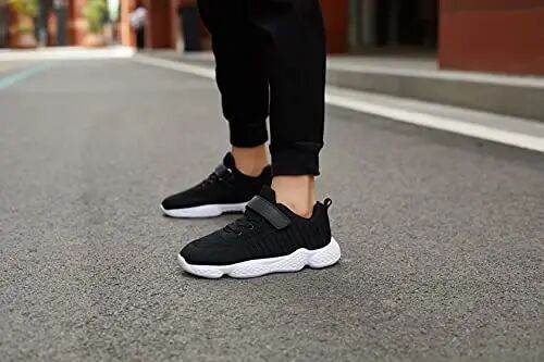 Casbeam Kids Breathable Sneakers Mesh Lightweight Easy Walk Casual Sport Strap Athletic Running Shoes for Boys Girls - 6