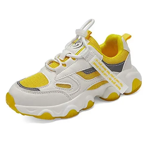 Casbeam Kids Breathable Sneakers Mesh Lightweight Easy Walk Casual Sport Strap Athletic Running Shoes for Boys Girls 