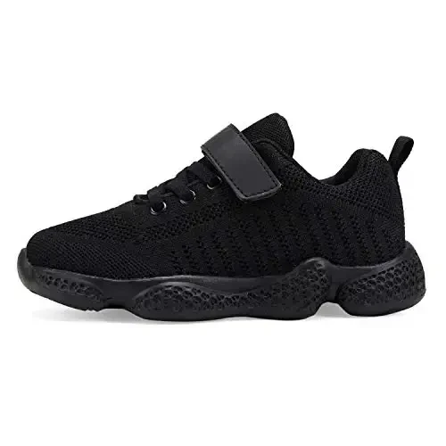 Casbeam Kids Breathable Sneakers Mesh Lightweight Easy Walk Casual Sport Strap Athletic Running Shoes for Boys Girls - 4