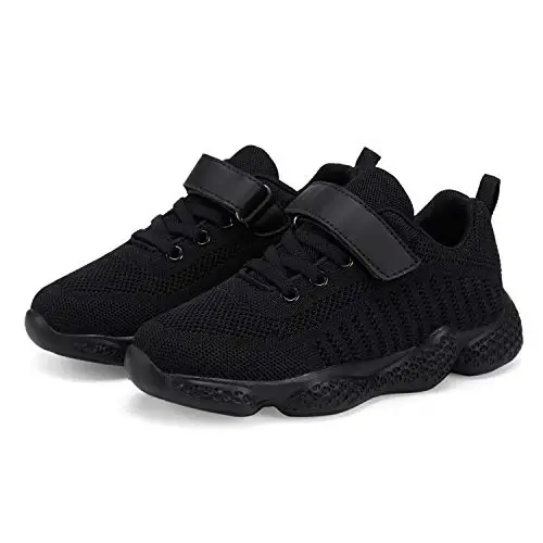 Casbeam Kids Breathable Sneakers Mesh Lightweight Easy Walk Casual Sport Strap Athletic Running Shoes for Boys Girls - 3