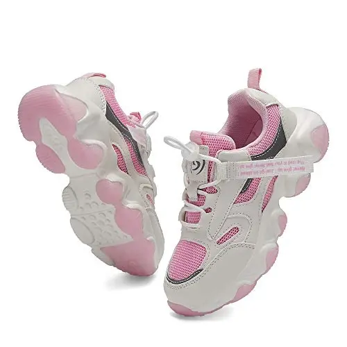 Casbeam Kids Breathable Sneakers Mesh Yengil nafas oladigan, qulay yurish uchun kundalik sport tasmasi Atletik yugurish poyabzallari o'g'il bolalar va qizlar uchun - 6