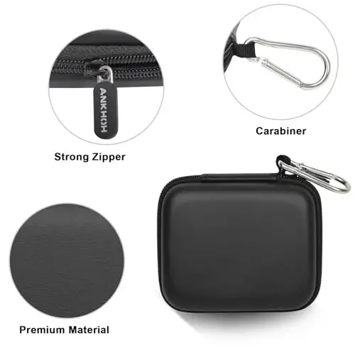 Case Compatiable with Clutch - Pro Portable Charger for iPhone Power Bank Travel Holder Storage for Battery Pack, USB Charging Cable and More Accessories(Box Only) Black - ANKHOH (1)