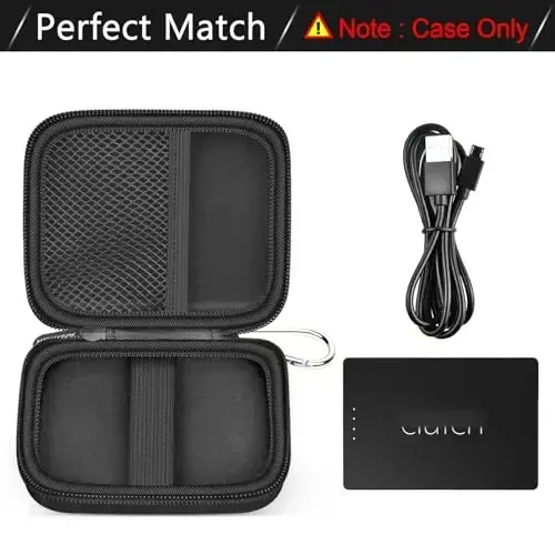 Case Compatiable with Clutch - Pro Portable Charger for iPhone Power Bank Travel Holder Storage for Battery Pack, USB Charging Cable and More Accessories(Box Only) Black - 3