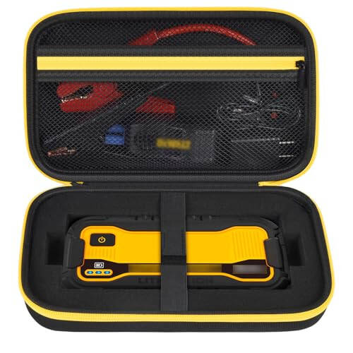 Case Compatible with DeWalt DXAELJ16 1600 Peak Amp Jump Starter Battery Booster, Portable Jumper Storage Holder Pocket for USB Power Station (Box Only) Black - 1
