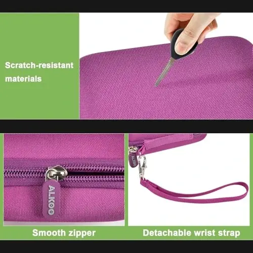 Case Compatible with VAHOIALD FHD 1080P Digital Camera/for CAMKORY Digital Point and Shoot/for Kodak PIXPRO FZ45-BK 16MP Vlogging/for IWEUKJLO/for Nsoela, Holder for SD Card More (Dark Purple) - 4