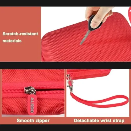 Case Compatible with VAHOIALD FHD 1080P Digital Camera/for CAMKORY Digital Point and Shoot/for Kodak PIXPRO FZ45-BK 16MP Vlogging/for IWEUKJLO/for Nsoela, Holder for SD Card More (Red) - 4