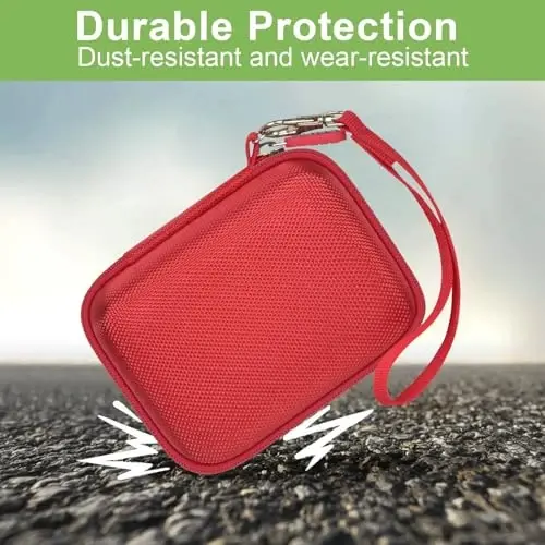 Case Compatible with VAHOIALD FHD 1080P Digital Camera/for CAMKORY Digital Point and Shoot/for Kodak PIXPRO FZ45-BK 16MP Vlogging/for IWEUKJLO/for Nsoela, Holder for SD Card More (Red) - 5