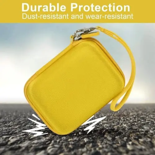 Case Compatible with VAHOIALD FHD 1080P Digital Camera/for CAMKORY Digital Point and Shoot/for Kodak PIXPRO FZ45-BK 16MP Vlogging/for IWEUKJLO/for Nsoela, Holder for SD Card More (Yellow) - 5