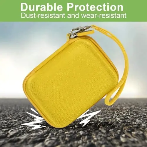 Case Compatible with VAHOIALD FHD 1080P Digital Camera/for CAMKORY Digital Point and Shoot/for Kodak PIXPRO FZ45-BK 16MP Vlogging/for IWEUKJLO/for Nsoela, Holder for SD Card More (Yellow) - 5