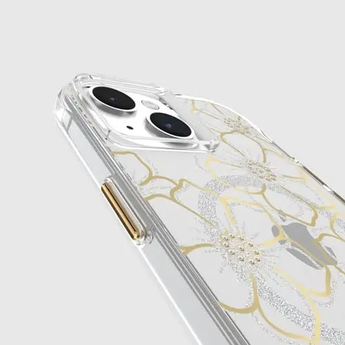 Case-Mate iPhone 15 Case - Floral Gems [12ft Drop Protection] [MagSafe bilan mos] iPhone 15 6.1