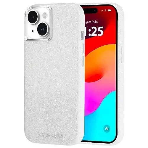 Case-Mate iPhone 15 Case - Shimmer Iridescent [12ft Drop Protection] [Compatible with MagSafe] Magnetic Cover with Cute Bling Sparkle for iPhone 15 6.1