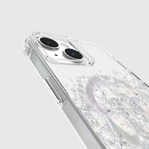 Case-Mate iPhone 15 Case - Touch of Pearl [12ft Drop Protection] [MagSafe bilan mos] iPhone 15 6.1
