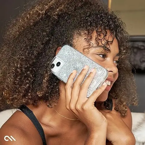 Case-Mate iPhone 15 Case - Twinkle Disco [12ft Drop Protection] [Compatible with MagSafe] Magnetic Cover with Cute Bling Sparkle for iPhone 15 6.1