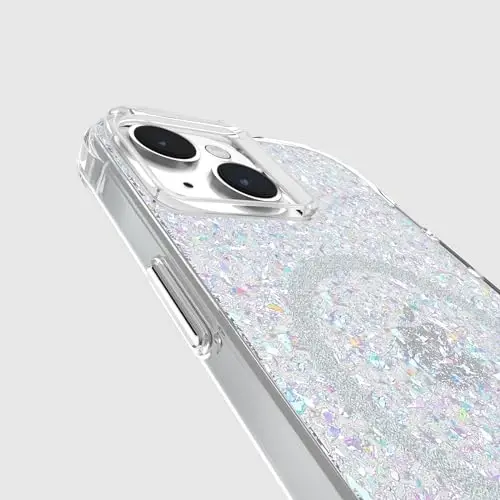 Case-Mate iPhone 15 чехоли - Twinkle Disco [12 футли тушишдан ҳимоя] [MagSafe билан мос келади] 6,1 дюймли iPhone 15 учун чиройли блесткили магнитли қоплама, чизиқларга чидамли, зарба ютувчи материал, нозик. - 5