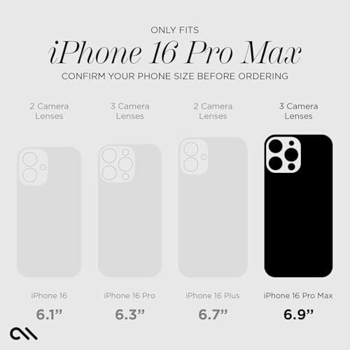 Case-Mate iPhone 16 Pro Max Kılıfı [MagSafe Uyumludur] - Şık Mermer Telefon Kılıfı, 12ft Düşme Korumasıyla - iPhone 16 Pro Max İçin Premium Manyetik Kılıf - Karat Granit - 2