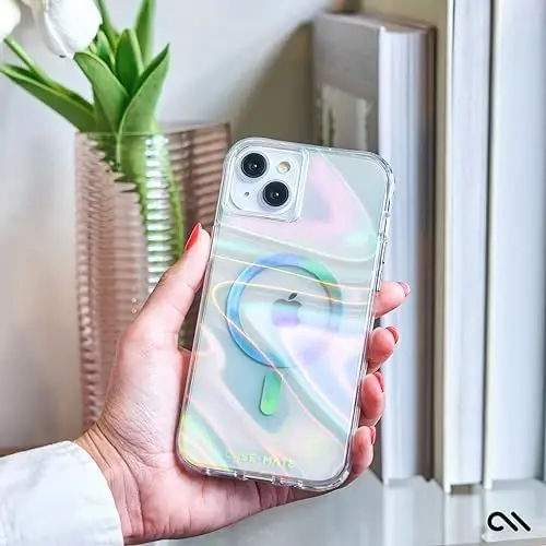 Case-Mate Soap Bubble iPhone 15 Case [12ft Drop Protection] [MagSafe bilan mos] iPhone 15 6.1