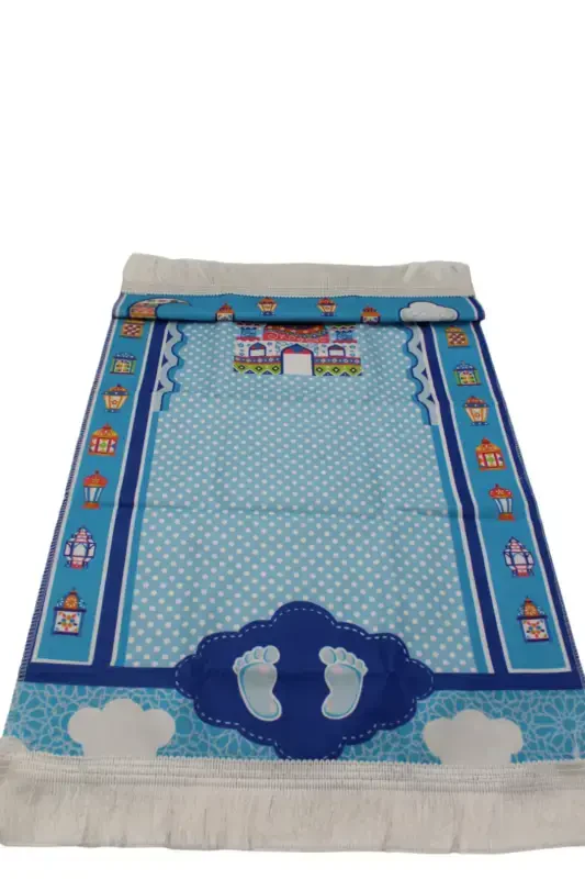 Cased Kids Prayer Rug Blue-Blue - 5
