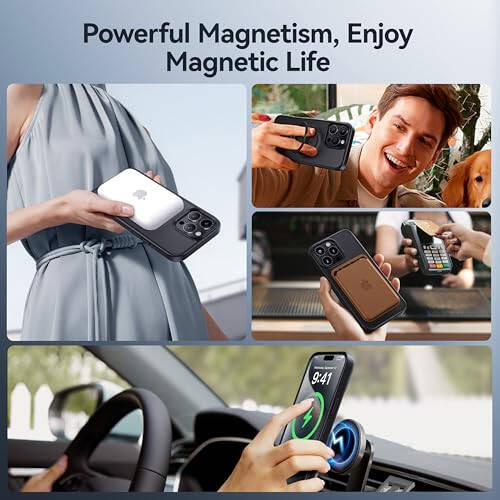 CASEKOO Designed for iPhone 16 Pro Max Case with Magnetic Invisible Stand [Military Drop Protection] [Compatible with MagSafe] Shockproof Slim Translucent Matte Promax Case 6.9 Inch, Black - 1