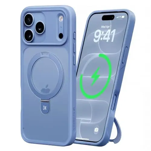 CASEKOO Durable Magnetic Stand for iPhone 18 Pro Max Case, Matte Glacier | [Military Drop Protection] [Fit for MagSafe] Translucent Flat Back, Slim Shockproof for iPhone 18 Pro Max Phone Case 6.9