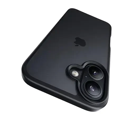 CASEKOO for iPhone 17 Case, [Never Yellow Technology] [Mil-Grade Drop Protection] Translucent Slim Cover Women Men for iPhone 17 Phone Case 6.3 inch, Frosted Black - CASEKOO