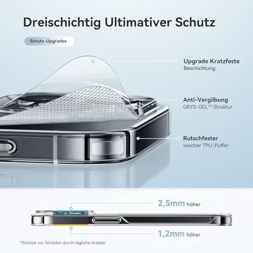 CASEKOO for iPhone 13 Pro Case Crystal Clear, [Never Yellow Technology] [Military-Grade Protection] Transparent Slim Cover Women Men for iPhone 13 Pro Phone Case 6.1 inch, Clear - 4