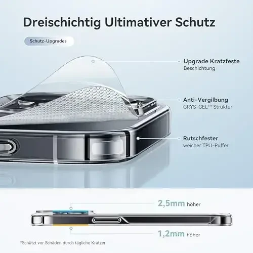 CASEKOO for iPhone 13 Pro Case Crystal Clear, [Never Yellow Technology] [Military-Grade Protection] Transparent Slim Cover Women Men for iPhone 13 Pro Phone Case 6.1 inch, Clear - 4