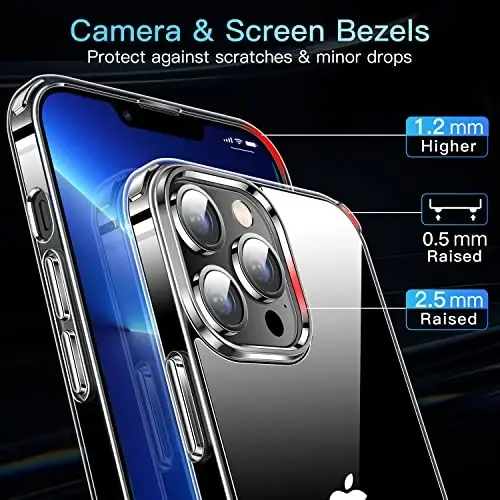CASEKOO iPhone 13 Pro Max uchun G'ilof Kristall Tiniq, [Hech Qachon Sariq Texnologiya] [Harbiy Darajadagi Himoya] Shaffof Yupqa Qopqoq Ayollar Erkaklar uchun iPhone 13 ProMax Telefon G'ilofi 6.7 dyuym, Tiniq - 4