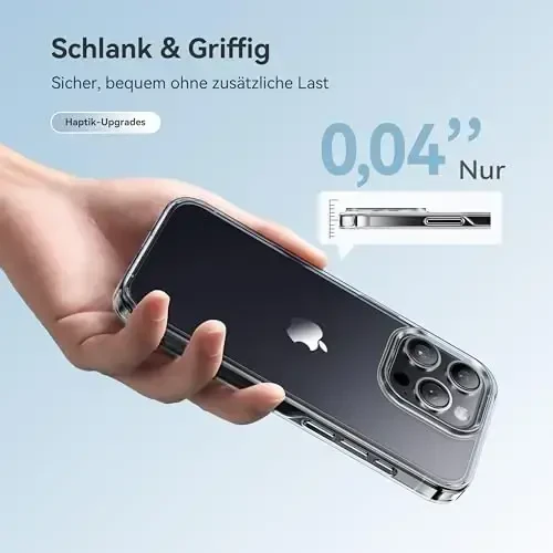 CASEKOO iPhone 13 Pro uchun g'ilof Kristalli tiniq, [Hech qachon sarg'aymaydigan texnologiya] [Harbiy darajadagi himoya] Shaffof ingichka qopqoq Ayollar Erkaklar uchun iPhone 13 Pro telefon g'ilofi 6.1 dyuym, Tiniq - 5