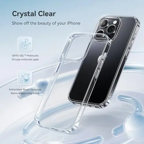 CASEKOO for iPhone 14 Pro Case Crystal Clear, [Never Yellow Technology] [Military-Grade Protection] Transparent Slim Cover Women Men 14 Pro Phone Case 6.1 inch, Clear - 2