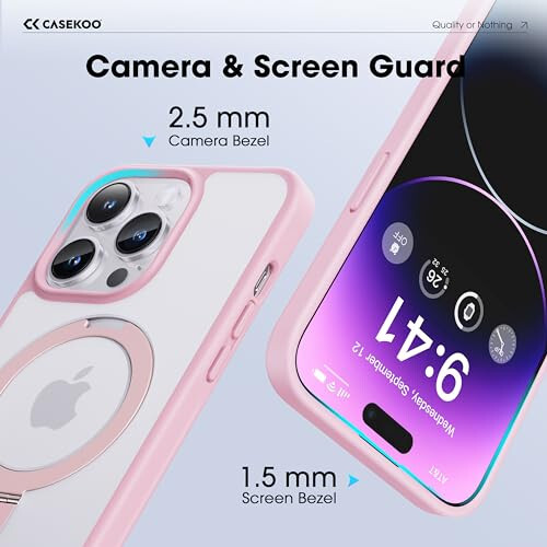 CASEKOO iPhone 14 Pro Max Manyetik Görünmez Standlı Kılıf - 6