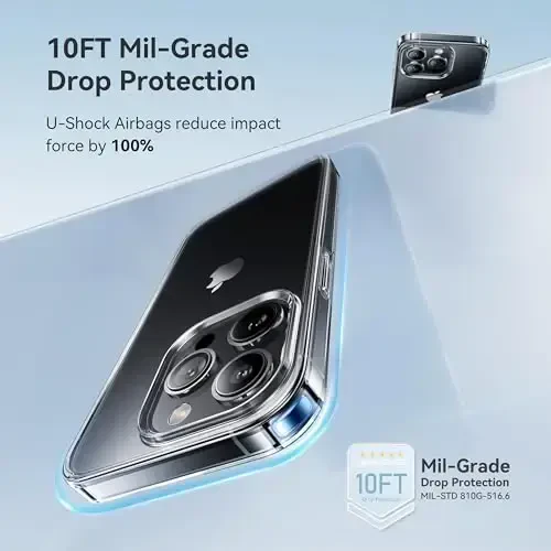 CASEKOO iPhone 14 Pro Max uchun g'ilof, tiniq kristalli, [Hech qachon sarg'aymaydigan texnologiya] [Harbiy darajadagi himoya] iPhone 14 Pro Max telefon g'ilofi 6,7 dyuym uchun shaffof ingichka qopqoq ayollar erkaklar, tiniq - 3